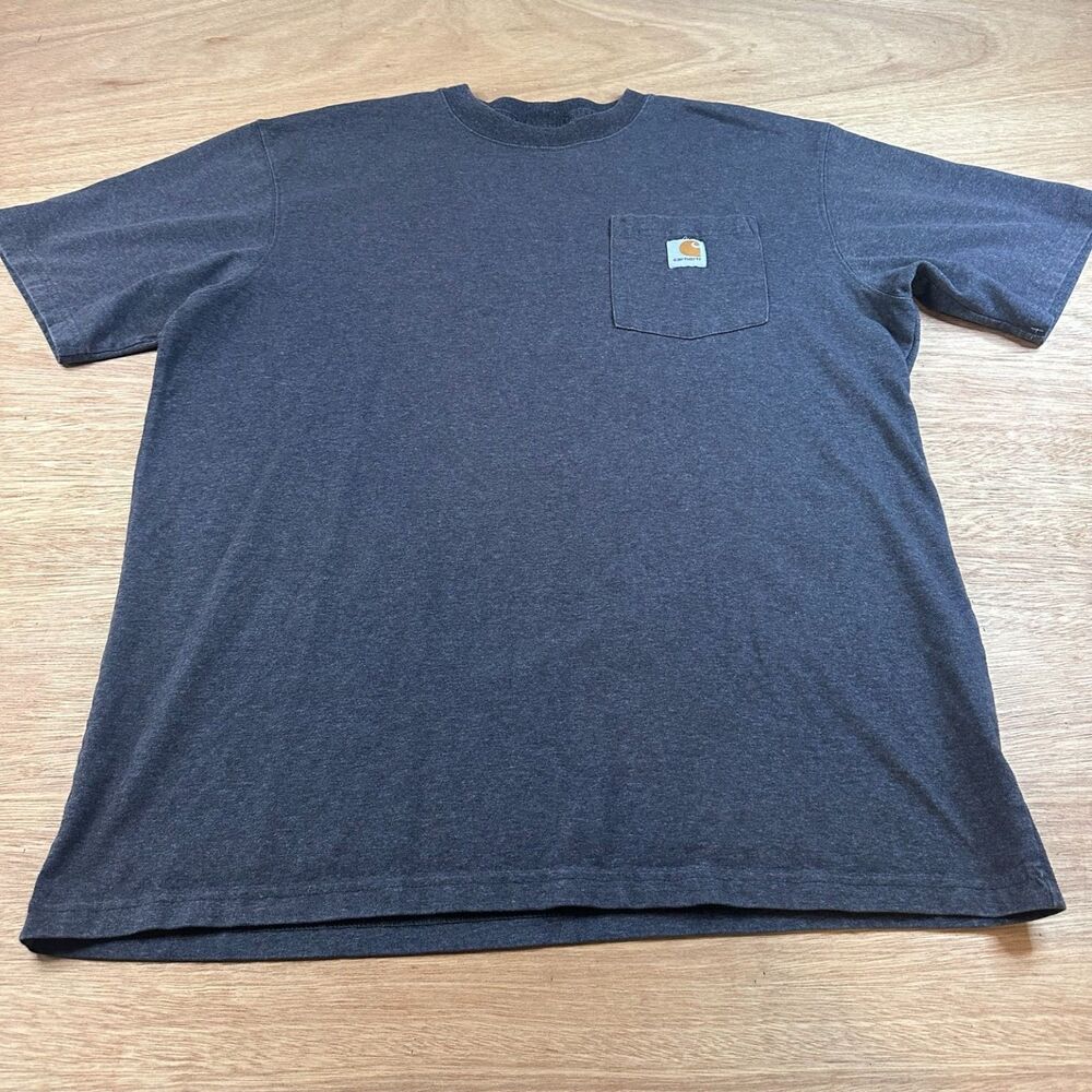 Carhartt Pocket T Shirt Gray Original Fit Short Sleeve L Tall K87 Mens